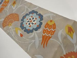 花々模様織出し袋帯